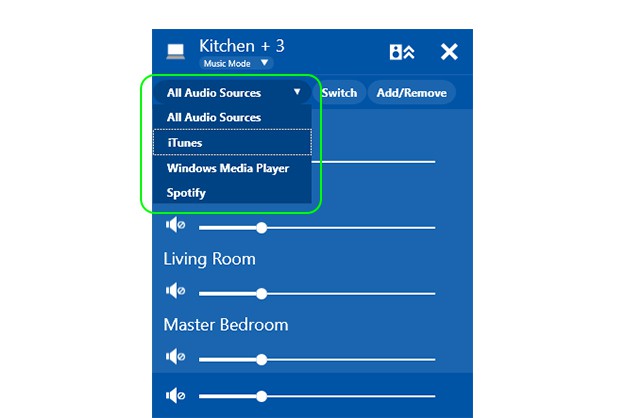 Play-Fi Windows App - audio source selection