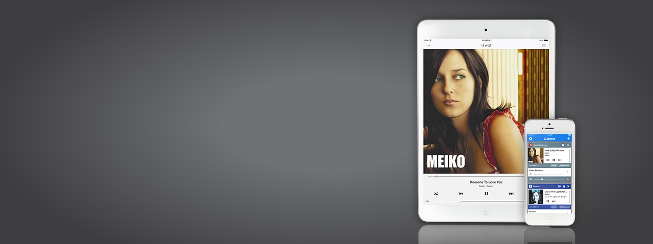 iPad and iPhone showing Meiko album