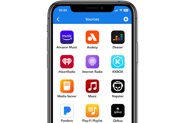 iOS Phorus App -  Select a music service